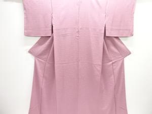 菊菱模様織出し一ツ紋色無地着物